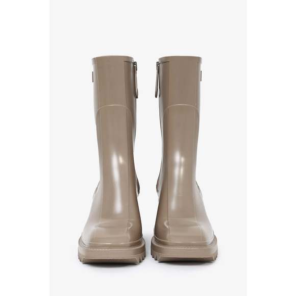 Chloe Taupe Zip Up 'Betty' Rain Boots Size 35 - Picture 3 of 3